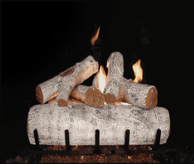 Real Fyre White Birch Vented Gas Log Set